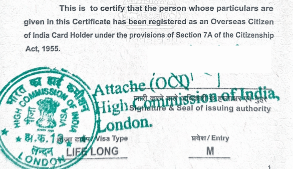 Overseas Citizen of India from A PIO Key Points