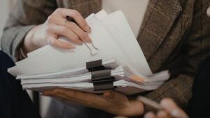 Document Bundle held by professional
