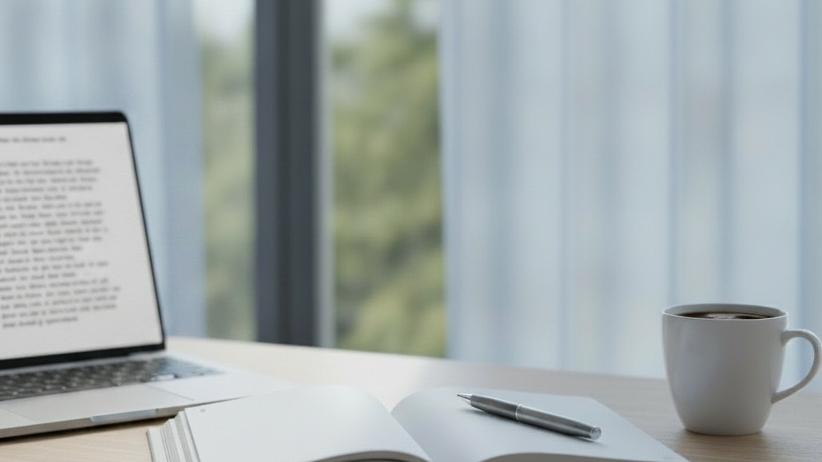 higher-english-requirement-uk-settlement-2027-background An adult learner studying English at a desk with a laptop, preparing for the higher UK settlement language requirement.
