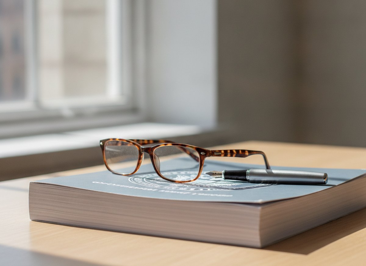 A printed government policy paper and reading glasses on a desk, representing the 2025 Immigration White Paper