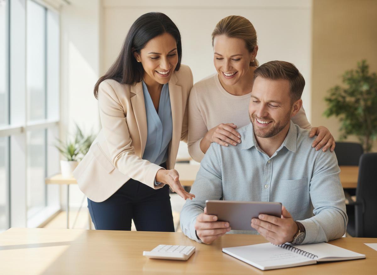A Whytecroft Ford adviser walking a couple through their UK visa application fees