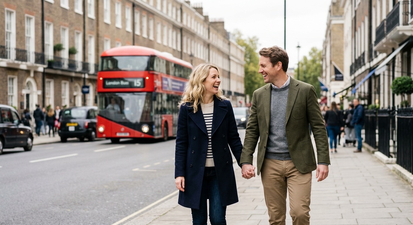 switching-to-spouse-visa-uk-2026-couple-london Couple walking together on a London street, representing switching to a UK spouse or partner visa