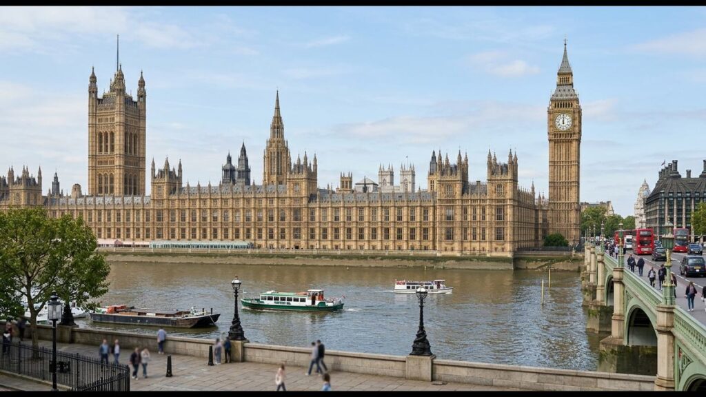 Houses of Parliament and Big Ben seen across the River Thames from the South Bank, illustrating whether British citizenship can be revoked